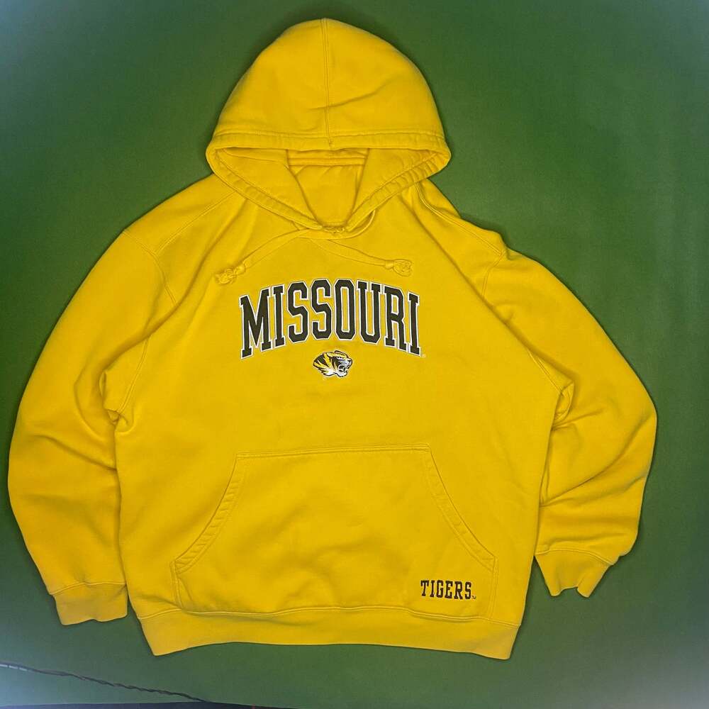 Vintage Mizzou Tigers Yellow Jansport Pullover Hoodie